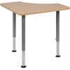 Flash Furniture Triangular Natural Collaborative Student Desk (Adjustable from 22.3″ to 34″) – Home and Classroom(Triangular)