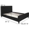Flash Furniture Tribeca Full Size Tufted Upholstered Platform Bed in Black Fabric(Black)