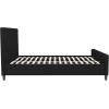 Flash Furniture Tribeca Full Size Tufted Upholstered Platform Bed in Black Fabric(Black)
