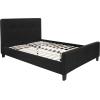 Flash Furniture Tribeca Full Size Tufted Upholstered Platform Bed in Black Fabric(Black)