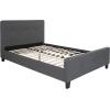 Flash Furniture Tribeca Full Size Tufted Upholstered Platform Bed in Black Fabric(Dark Gray)