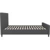 Flash Furniture Tribeca Full Size Tufted Upholstered Platform Bed in Black Fabric(Dark Gray)