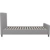 Flash Furniture Tribeca Full Size Tufted Upholstered Platform Bed in Black Fabric(Light Gray)