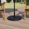 Flash Furniture Universal Black Cement Patio Umbrella Base with Weatherproof Plastic Polymer Coating – 19.25″ Diameter(Bronze)