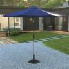 Flash Furniture Universal Black Cement Patio Umbrella Base with Weatherproof Plastic Polymer Coating – 19.25″ Diameter(Navy)