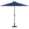 Flash Furniture Universal Black Cement Patio Umbrella Base with Weatherproof Plastic Polymer Coating – 19.25″ Diameter(Navy)