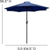 Flash Furniture Universal Black Cement Patio Umbrella Base with Weatherproof Plastic Polymer Coating – 19.25″ Diameter(Navy)