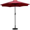 Flash Furniture Universal Black Cement Patio Umbrella Base with Weatherproof Plastic Polymer Coating – 19.25″ Diameter(Red)
