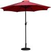 Flash Furniture Universal Black Cement Patio Umbrella Base with Weatherproof Plastic Polymer Coating – 19.25″ Diameter(Red)