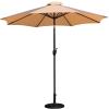 Flash Furniture Universal Black Cement Patio Umbrella Base with Weatherproof Plastic Polymer Coating – 19.25″ Diameter(Tan)