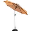 Flash Furniture Universal Black Cement Patio Umbrella Base with Weatherproof Plastic Polymer Coating – 19.25″ Diameter(Tan)