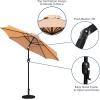 Flash Furniture Universal Black Cement Patio Umbrella Base with Weatherproof Plastic Polymer Coating – 19.25″ Diameter(Tan)