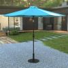 Flash Furniture Universal Black Cement Patio Umbrella Base with Weatherproof Plastic Polymer Coating – 19.25″ Diameter(Teal)
