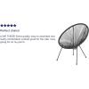 Flash Furniture Valencia Oval Comfort Series Take Ten White Papasan Lounge Chair(Black)