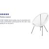 Flash Furniture Valencia Oval Comfort Series Take Ten White Papasan Lounge Chair(White)
