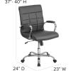 Flash Furniture Vivian Mid-Back Orange Vinyl Executive Swivel Office Chair with Chrome Base and Arms(Black)