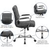 Flash Furniture Vivian Mid-Back Orange Vinyl Executive Swivel Office Chair with Chrome Base and Arms(Black)