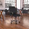 Flash Furniture Vivian Mid-Back Orange Vinyl Executive Swivel Office Chair with Chrome Base and Arms(Black)