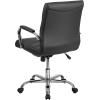 Flash Furniture Vivian Mid-Back Orange Vinyl Executive Swivel Office Chair with Chrome Base and Arms(Black)
