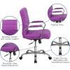 Flash Furniture Vivian Mid-Back Orange Vinyl Executive Swivel Office Chair with Chrome Base and Arms(Purple)