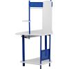 Flash Furniture Walker Blue Corner Computer Desk with Hutch(Blue and White)
