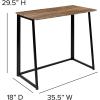 Flash Furniture Walker Small Rustic Natural Home Office Folding Computer Desk – 36″(Set of 1)