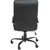 Flash Furniture Whitney High-Back Swivel LeatherSoft Desk Chair with Padded Seat and Armrests, Adjustable Height Padded Office Chair, Black/Gold(Black Leathersoft/Black Frame)