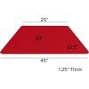 Flash Furniture Wren 22.5”W x 45”L Trapezoid Grey HP Laminate Activity Table – Standard Height Adjustable Legs(Red)