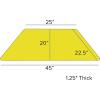 Flash Furniture Wren 22.5”W x 45”L Trapezoid Grey HP Laminate Activity Table – Standard Height Adjustable Legs(Yellow)