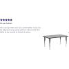 Flash Furniture Wren 30″W x 72″L Rectangular Oak HP Laminate Activity Table – Standard Height Adjustable Legs(Grey)