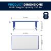 Flash Furniture Wren Adjustable Classroom Activity Table for School and Home, Plastic Activity Table for Kids, 23.625″ W x 47.25″ L, Gray/Blue(Blue)