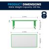 Flash Furniture Wren Adjustable Classroom Activity Table for School and Home, Plastic Activity Table for Kids, 23.625″ W x 47.25″ L, Gray/Blue(Green)