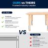Flash Furniture Wren Adjustable Classroom Activity Table for School and Home, Plastic Activity Table for Kids, 23.625″ W x 47.25″ L, Gray/Blue(Natural)