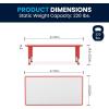 Flash Furniture Wren Adjustable Classroom Activity Table for School and Home, Plastic Activity Table for Kids, 23.625″ W x 47.25″ L, Gray/Blue(Red)