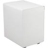Flash Furniture Wren Ergonomic 3-Drawer Mobile Locking Filing Cabinet with Anti-Tilt Mechanism & Letter/Legal Drawer, White with Red Faceplate(White)
