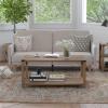 Flash Furniture Wyatt Modern Farmhouse 2 Tier Coffee Table – Rustic Oak Engineered Wood Frame – Black Metal Crisscross Side Braces and Corner Accents(Rustic Oak)