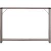 Flash Furniture Wyatt Modern Farmhouse 2 Tier Console Table – Gray Wash Engineered Wood Frame – Black Metal Crisscross Side Braces and Corner Accents(Gray Wash)