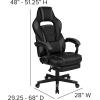 Flash Furniture X30 Gaming Chair Racing Office Ergonomic Computer Chair with Fully Reclining Back and Slide-Out Footrest in Gray LeatherSoft(Black/Gray)
