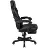 Flash Furniture X30 Gaming Chair Racing Office Ergonomic Computer Chair with Fully Reclining Back and Slide-Out Footrest in Gray LeatherSoft(Black/Gray)