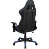 Flash Furniture X30 Gaming Chair Racing Office Ergonomic Computer Chair with Fully Reclining Back and Slide-Out Footrest in Gray LeatherSoft(Blue)