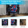 Flash Furniture X30 Gaming Chair Racing Office Ergonomic Computer Chair with Fully Reclining Back and Slide-Out Footrest in Gray LeatherSoft(Blue/Red)