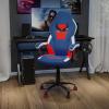 Flash Furniture X30 Gaming Chair Racing Office Ergonomic Computer Chair with Fully Reclining Back and Slide-Out Footrest in Gray LeatherSoft(Blue/Red)