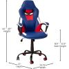 Flash Furniture X30 Gaming Chair Racing Office Ergonomic Computer Chair with Fully Reclining Back and Slide-Out Footrest in Gray LeatherSoft(Blue/Red)