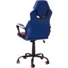Flash Furniture X30 Gaming Chair Racing Office Ergonomic Computer Chair with Fully Reclining Back and Slide-Out Footrest in Gray LeatherSoft(Blue/Red)
