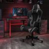 Flash Furniture X30 Gaming Chair Racing Office Ergonomic Computer Chair with Fully Reclining Back and Slide-Out Footrest in Gray LeatherSoft(Grey)