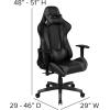 Flash Furniture X30 Gaming Chair Racing Office Ergonomic Computer Chair with Fully Reclining Back and Slide-Out Footrest in Gray LeatherSoft(Grey)