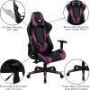 Flash Furniture X30 Gaming Chair Racing Office Ergonomic Computer Chair with Fully Reclining Back and Slide-Out Footrest in Gray LeatherSoft(Purple)