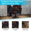 Flash Furniture X30 Gaming Chair Racing Office Ergonomic Computer Chair with Fully Reclining Back and Slide-Out Footrest in Gray LeatherSoft(Red / Black)