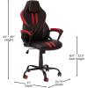 Flash Furniture X30 Gaming Chair Racing Office Ergonomic Computer Chair with Fully Reclining Back and Slide-Out Footrest in Gray LeatherSoft(Red / Black)