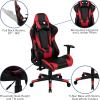 Flash Furniture X30 Gaming Chair Racing Office Ergonomic Computer Chair with Fully Reclining Back and Slide-Out Footrest in Gray LeatherSoft(Red)